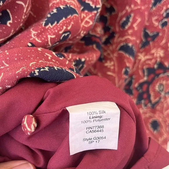 Madewell assam silk floral lace up dress size M - Picture 11 of 11